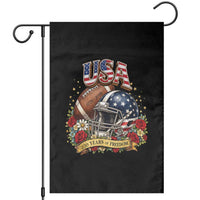 Patriotic Floral Baseball Garden Flag USA 250th Anniversary Gift