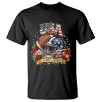 Patriotic Floral Baseball T Shirt USA 250th Anniversary Gift