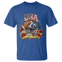 Patriotic Floral Baseball T Shirt USA 250th Anniversary Gift