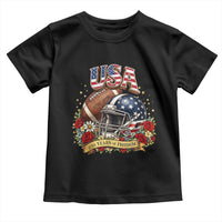 Patriotic Floral Baseball Toddler T Shirt USA 250th Anniversary Gift