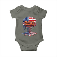 Patriotic Basketball Drip Baby Onesie USA 250th Anniversary Gift