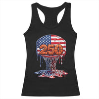 Patriotic Basketball Drip Racerback Tank Top USA 250th Anniversary Gift