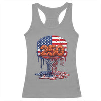 Patriotic Basketball Drip Racerback Tank Top USA 250th Anniversary Gift
