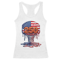 Patriotic Basketball Drip Racerback Tank Top USA 250th Anniversary Gift