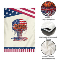 Basketball Drip Patriotic Garden Flag USA 250th Anniversary Gift