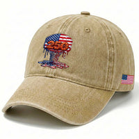 Patriotic Basketball Drip Washed Cotton Baseball Cap USA 250th Anniversary Gift