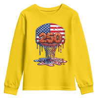 Patriotic Basketball Drip Youth Sweatshirt USA 250th Anniversary Gift