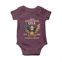 250 Years Of Freedom Basketball Baby Onesie Patriotic Athlete Gift