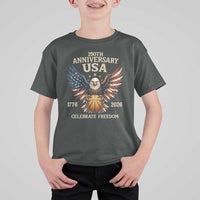 250 Years Of Freedom Basketball T Shirt For Kid Patriotic Athlete Gift