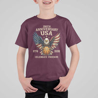 250 Years Of Freedom Basketball T Shirt For Kid Patriotic Athlete Gift