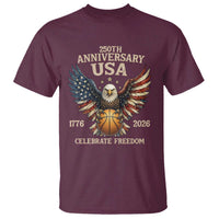250 Years Of Freedom Basketball T Shirt Patriotic Athlete Gift