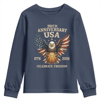 250 Years Of Freedom Basketball Youth Sweatshirt Patriotic Athlete Gift
