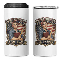 250 Years Of Educating America 4 in 1 Can Cooler Tumbler Proud Teacher Patriotic Gift