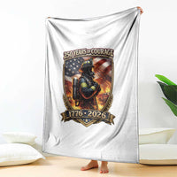 Firefighter USA 250th Anniversary Gift Throw Blanket 250 Years Of Courage