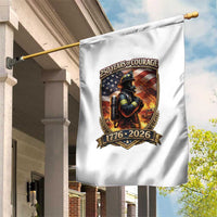 Firefighter USA 250th Anniversary Gift Garden Flag 250 Years Of Courage