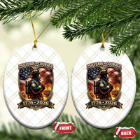 Firefighter USA 250th Anniversary Gift Ceramic Ornament 250 Years Of Courage