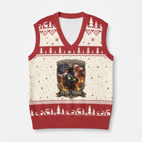 Firefighter USA 250th Anniversary Gift V-Neck Knit Sweater Vest 250 Years Of Courage
