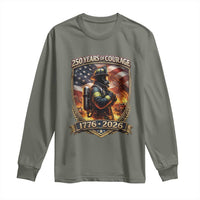 Firefighter USA 250th Anniversary Gift Long Sleeve Shirt 250 Years Of Courage