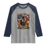 Firefighter USA 250th Anniversary Gift Raglan Shirt 250 Years Of Courage