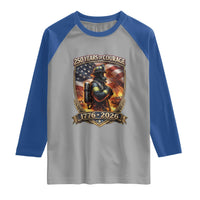 Firefighter USA 250th Anniversary Gift Raglan Shirt 250 Years Of Courage