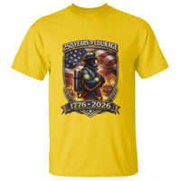 Firefighter USA 250th Anniversary Gift T Shirt 250 Years Of Courage