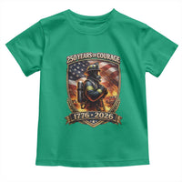Firefighter USA 250th Anniversary Gift Toddler T Shirt 250 Years Of Courage
