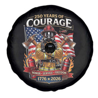 Patriotic Firefighter 250 Years Of Courage USA Anniversary Gift Spare Tire Cover