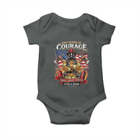 Patriotic Firefighter 250 Years Of Courage USA Anniversary Gift Baby Onesie