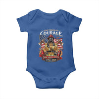 Patriotic Firefighter 250 Years Of Courage USA Anniversary Gift Baby Onesie
