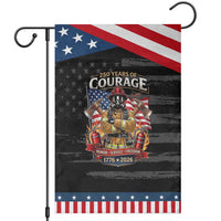 Firefighter 250 Years Of Courage USA Anniversary Gift Patriotic Garden Flag