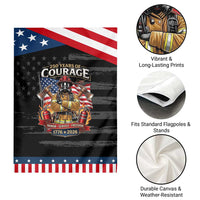 Firefighter 250 Years Of Courage USA Anniversary Gift Patriotic Garden Flag