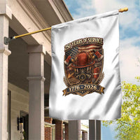 Patriotic Firefighter 250 Years Of Service USA Anniversary Gift Garden Flag