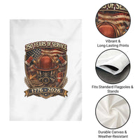 Patriotic Firefighter 250 Years Of Service USA Anniversary Gift Garden Flag