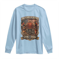 Patriotic Firefighter 250 Years Of Service USA Anniversary Gift Long Sleeve Shirt