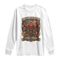 Patriotic Firefighter 250 Years Of Service USA Anniversary Gift Long Sleeve Shirt