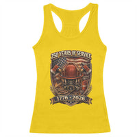 Patriotic Firefighter 250 Years Of Service USA Anniversary Gift Racerback Tank Top