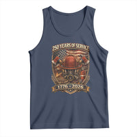 Patriotic Firefighter 250 Years Of Service USA Anniversary Gift Tank Top