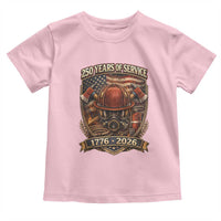 Patriotic Firefighter 250 Years Of Service USA Anniversary Gift Toddler T Shirt