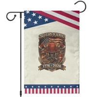 Firefighter 250 Years Of Service USA Anniversary Gift Patriotic Garden Flag