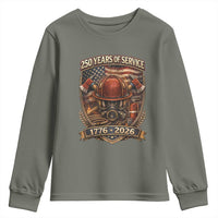 Patriotic Firefighter 250 Years Of Service USA Anniversary Gift Youth Sweatshirt