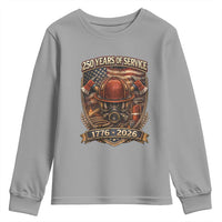Patriotic Firefighter 250 Years Of Service USA Anniversary Gift Youth Sweatshirt