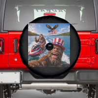 Patriotic Bigfoot Squad Chill Summer Vacation Graphic Spare Tire Cover