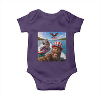 Patriotic Bigfoot Squad Chill Summer Vacation Graphic Baby Onesie