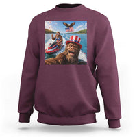 Patriotic Bigfoot Squad Chill Summer Vacation Graphic Sweatshirt
