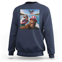 Patriotic Bigfoot Squad Chill Summer Vacation Graphic Sweatshirt
