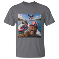 Patriotic Bigfoot Squad Chill Summer Vacation Graphic T Shirt