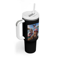 Patriotic Bigfoot Squad Chill Summer Vacation Graphic Tumbler With Handle