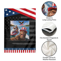 Patriotic Bigfoot Squad Chill Summer Vacation Graphic Patriotic Garden Flag