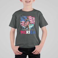 Funny Patriotic Sexy Bigfoot T Shirt For Kid Merica USA 250th Anniversary