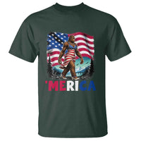 Funny Patriotic Sexy Bigfoot T Shirt Merica USA 250th Anniversary